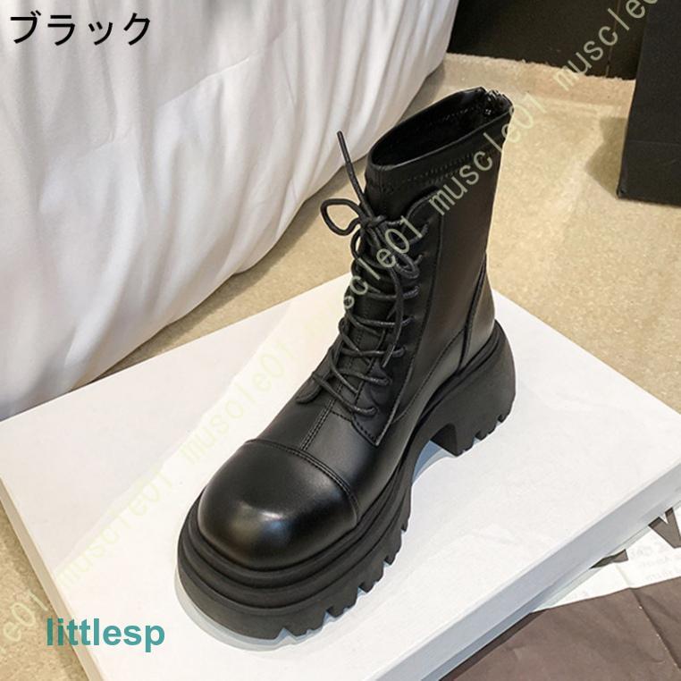 NaoPoolll バッグ・ブーツ・ウエア上下 ブーツ レディース バックファスナー ショートブーツ 厚底ブーツ