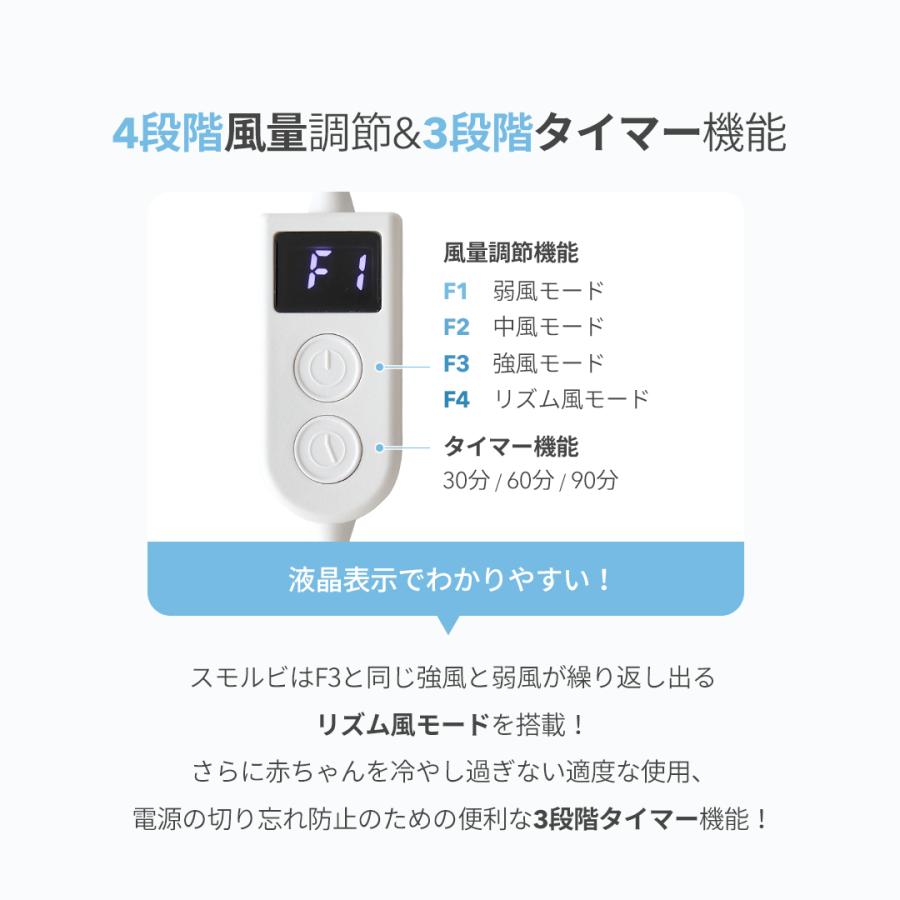 ベビーカー ファン付き シート ベビーカーシートファン 夏用 スモルビ ファン付き クールシート 洗濯可能 ベビーカーシート メッシュ 保冷剤 チャイルドシートの画像