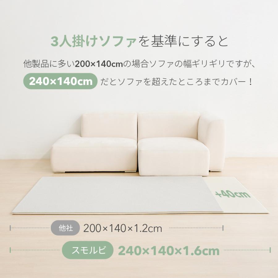 SMORbi（スモルビ） 抗菌 もちふわ プレイマット 赤ちゃん シンプル