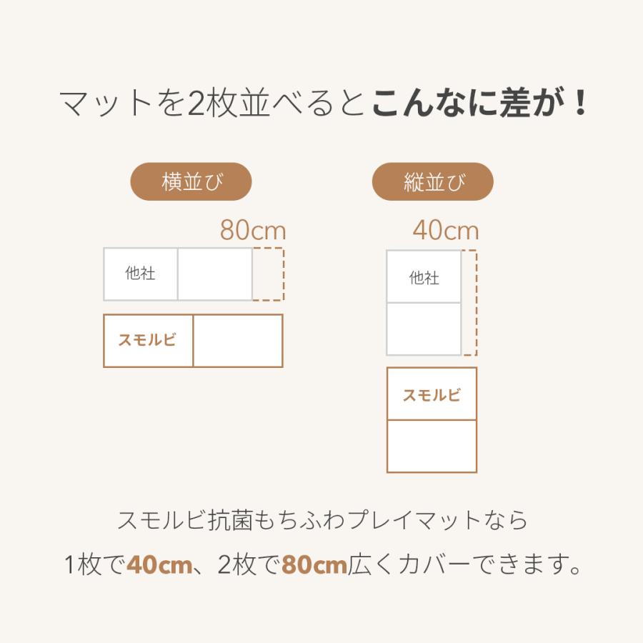 鈴スピプレイマット　2枚 SMORbi（スモルビ） 抗菌 もちふわ プレイマット 赤ちゃん シンプル