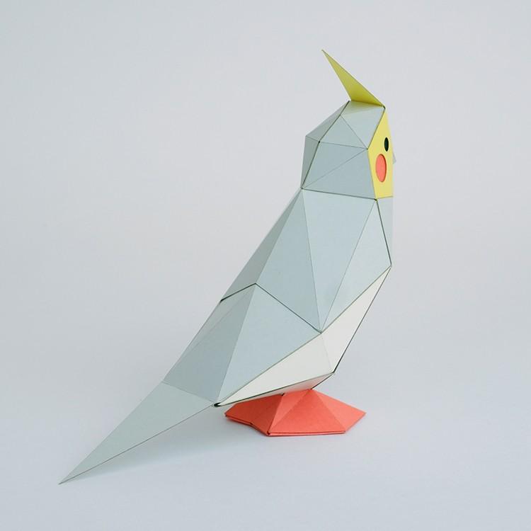 Kakukaku Tiny オカメインコ ペーパークラフト B 003 A Little Something Store 通販 Yahoo ショッピング