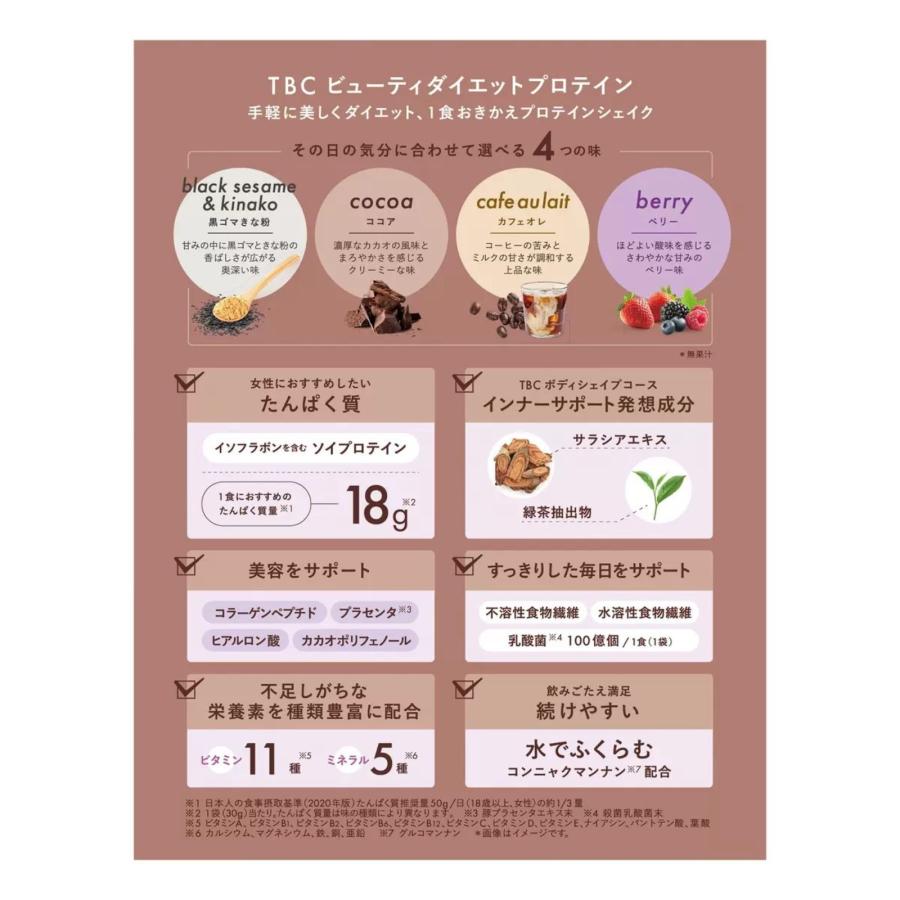 TBC ビューティダイエットプロテイン 32食 詰め合わせ 4種 （ 黒ゴマ