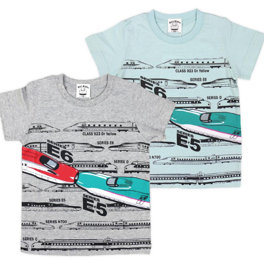 Tシャツ 半袖 新幹線 電車 子供服 キッズ ベビー E5系 E6系 大集合 Sn T Kids セントキッズ 綿100 Little Stars 通販 Yahoo ショッピング