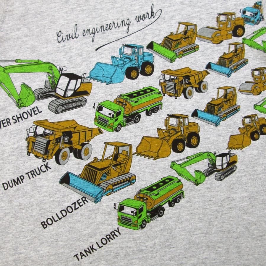 Tシャツ 働く車 Sn 039 T Kids はたらくくるま キッズ コットン ベビー 半袖 大集合イラスト 子供 工事現場 工事車両 綿100 年末年始大決算 半袖