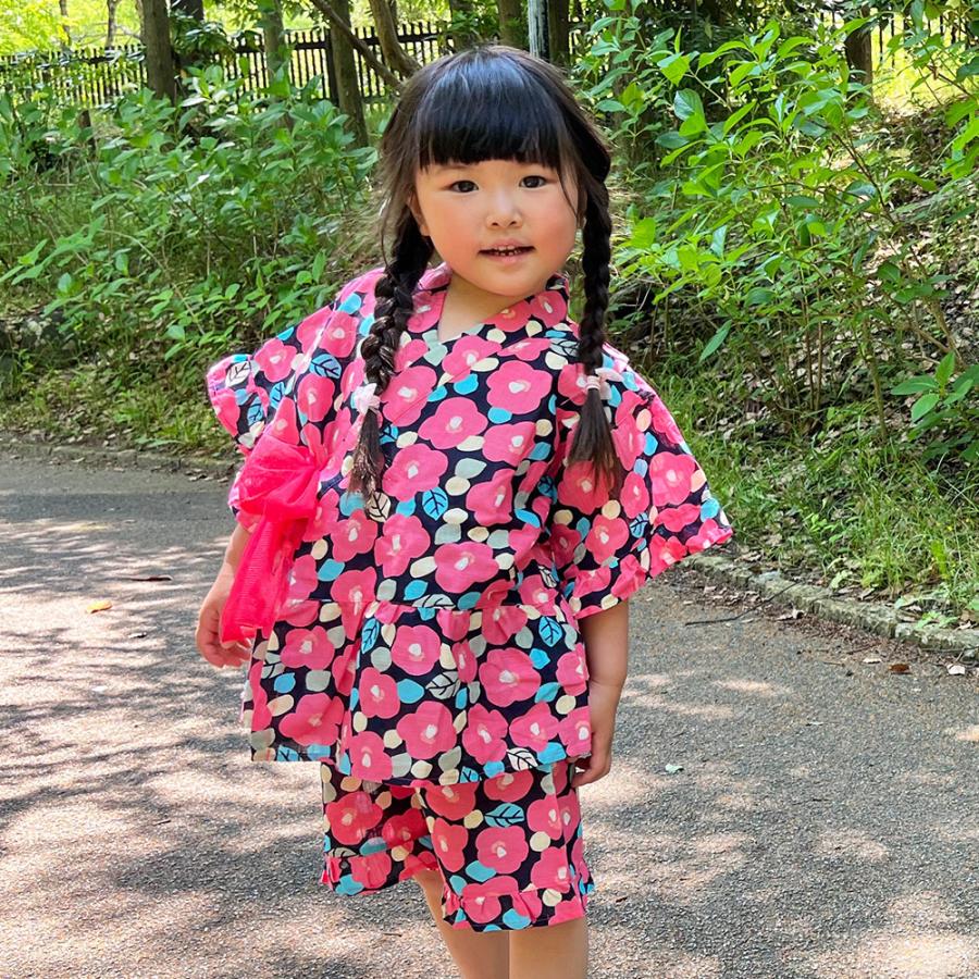 22年夏の新作 子供 甚平 女の子 キッズ おしゃれ パジャマ 手毬柄 花柄 綿100 100 110 1 130 Little Stars 通販 Yahoo ショッピング