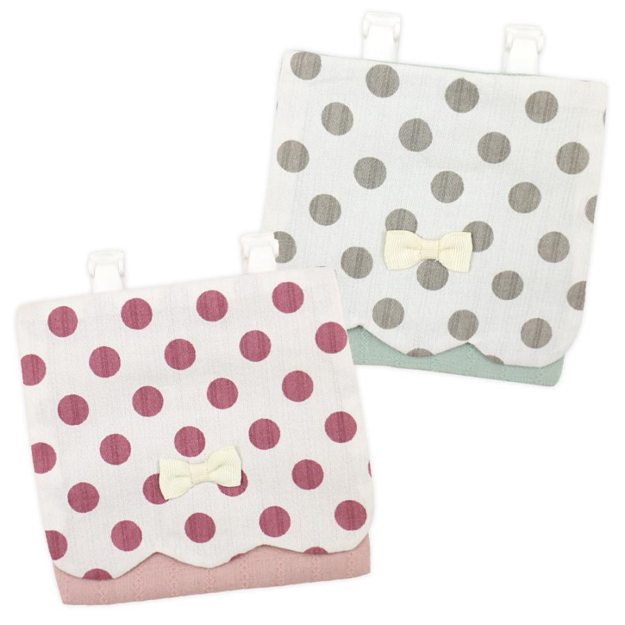 移動ポケット キッズ 女の子 子供 ベビー 小物入れ ハンカチ入れ 水玉柄 ドット ドビー素材 コットン