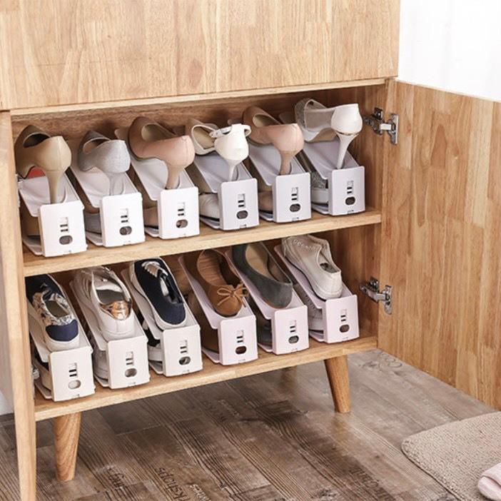 シューズホルダー くつホルダー 高さ可変式 靴ホルダー 靴スタンド シューズストッカー 靴箱 2段階 収納 下駄箱 コンパクト 新商品 高さ