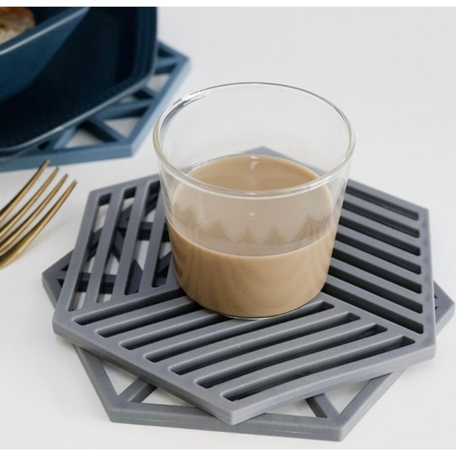 鍋敷き シリコン おしゃれ 北欧 タイル なべしき 幾何学模様 耐熱 防水 インテリア雑貨 |  | 04