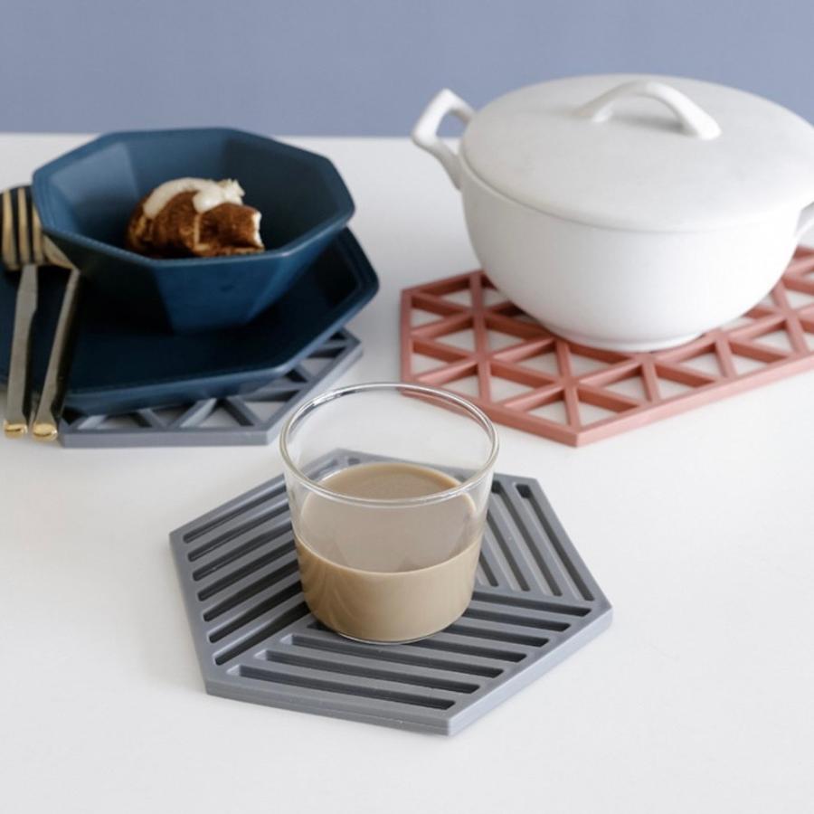 鍋敷き シリコン おしゃれ 北欧 タイル なべしき 幾何学模様 耐熱 防水 インテリア雑貨 |  | 06