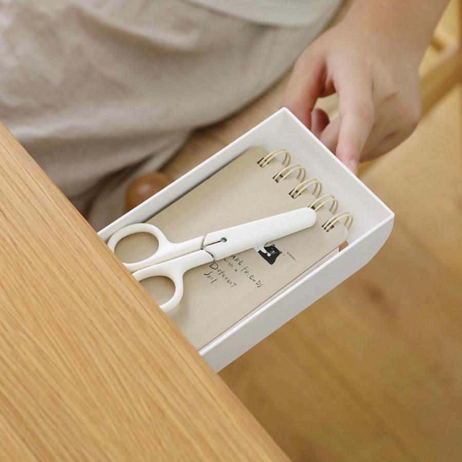 デスク 机 引き出し 後付け トレー 収納 Diy テーブル下 美品 後付けトレー デスク下 オフィス スライド収納 テレワーク 整理