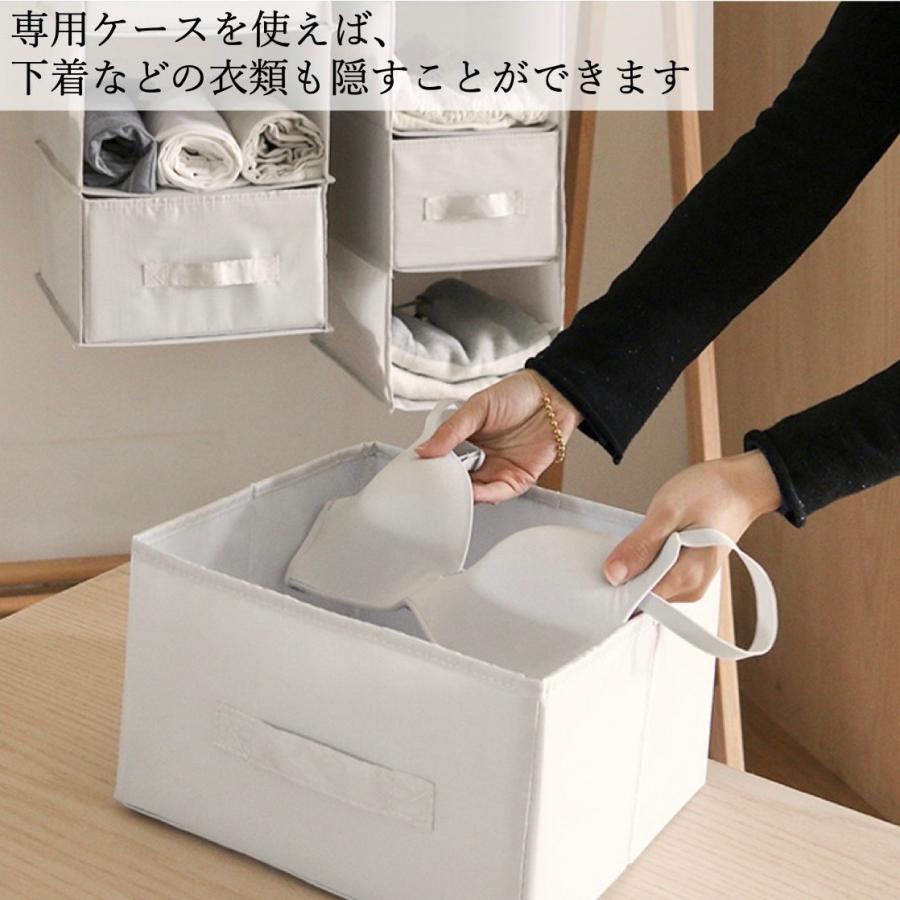 吊り下げ収納専用BOX  引き出し クローゼット スリム 棚 パイプハンガー ラック カバン セーター 下着収納 吊り下げ収納ボックス 押入れ |  | 05