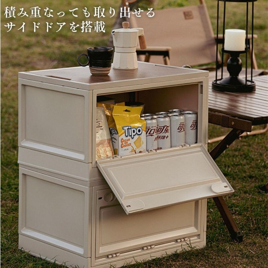 コンテナボックス 大型 収納 キャンプ 折りたたみ 屋外収納ボックス 屋外 防水 キャスター 前開き 横開き 蓋付き 防災 災害グッズ おしゃれ 35L |  | 11