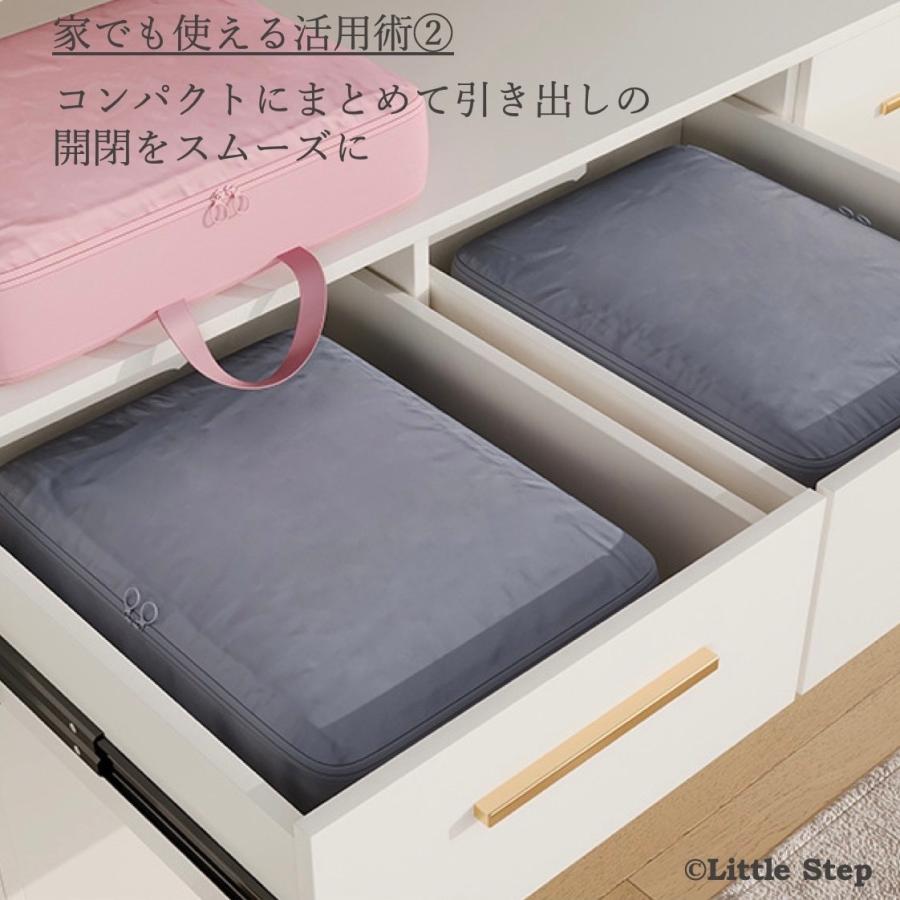 トラベルポーチ 圧縮 圧縮トラベルポーチ 旅行用圧縮袋 旅行用 圧縮ポーチ 衣類用 おしゃれ ファスナー 繰り返し使える 手押し 掃除機不要 大容量 20L |  | 13