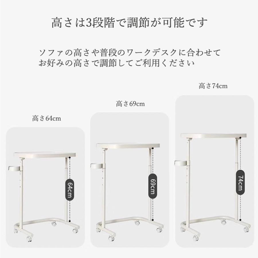 サイドテーブル アイアン キャスター付き 折りたたみ 北欧 おしゃれ