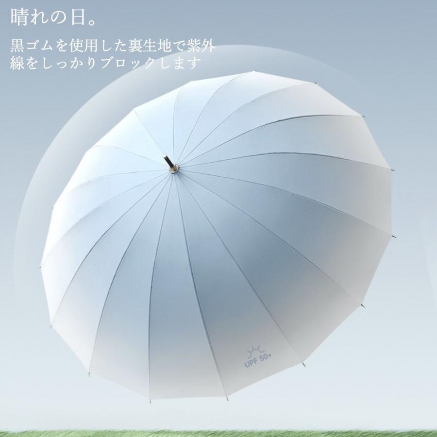 日傘 長傘 完全遮光 晴雨兼用傘 耐風強化傘 雨傘 レディース 軽量 uvカット 100% 大きめ 撥水 丈夫 おしゃれ  北欧 16本骨 105cm UPF50+ |  | 12