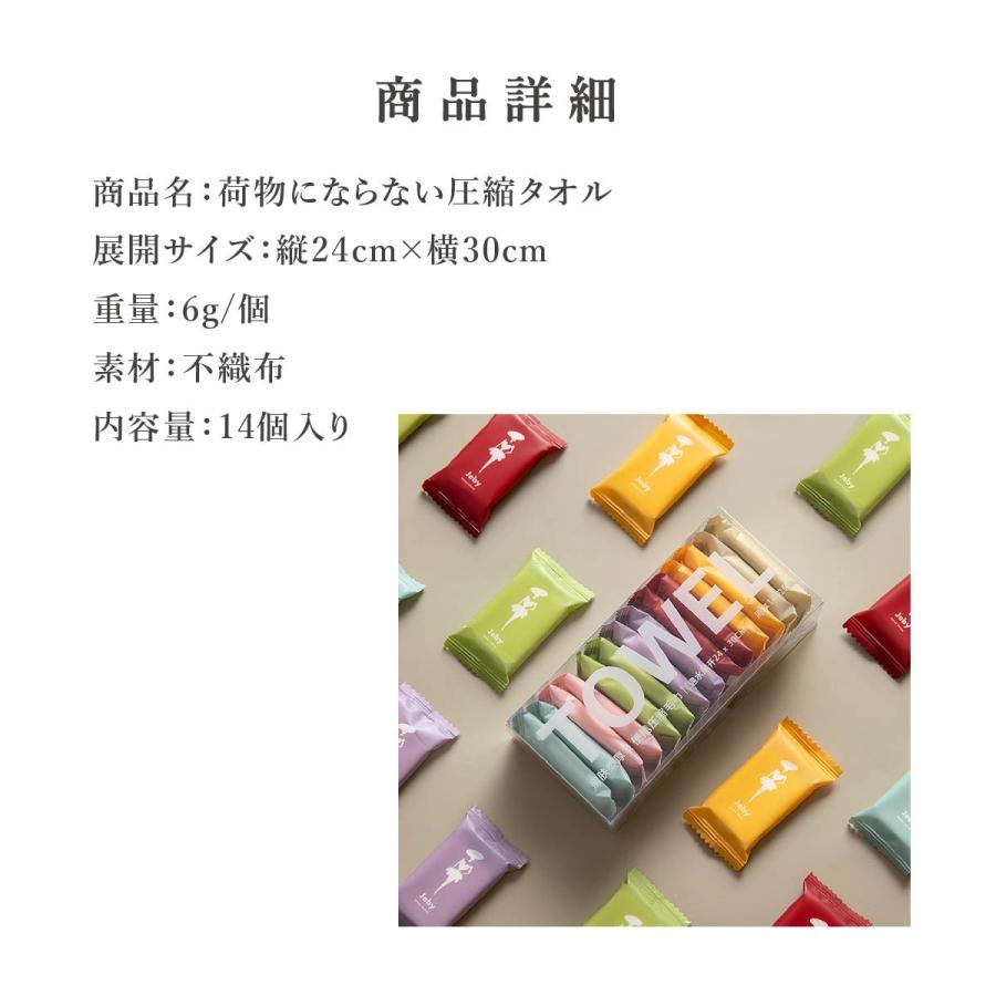 圧縮タオル 14枚セット 防災 非常用 携帯 旅行 水で膨らむ 使い捨て ガーゼ フェイスタオル まとめ買い |  | 09