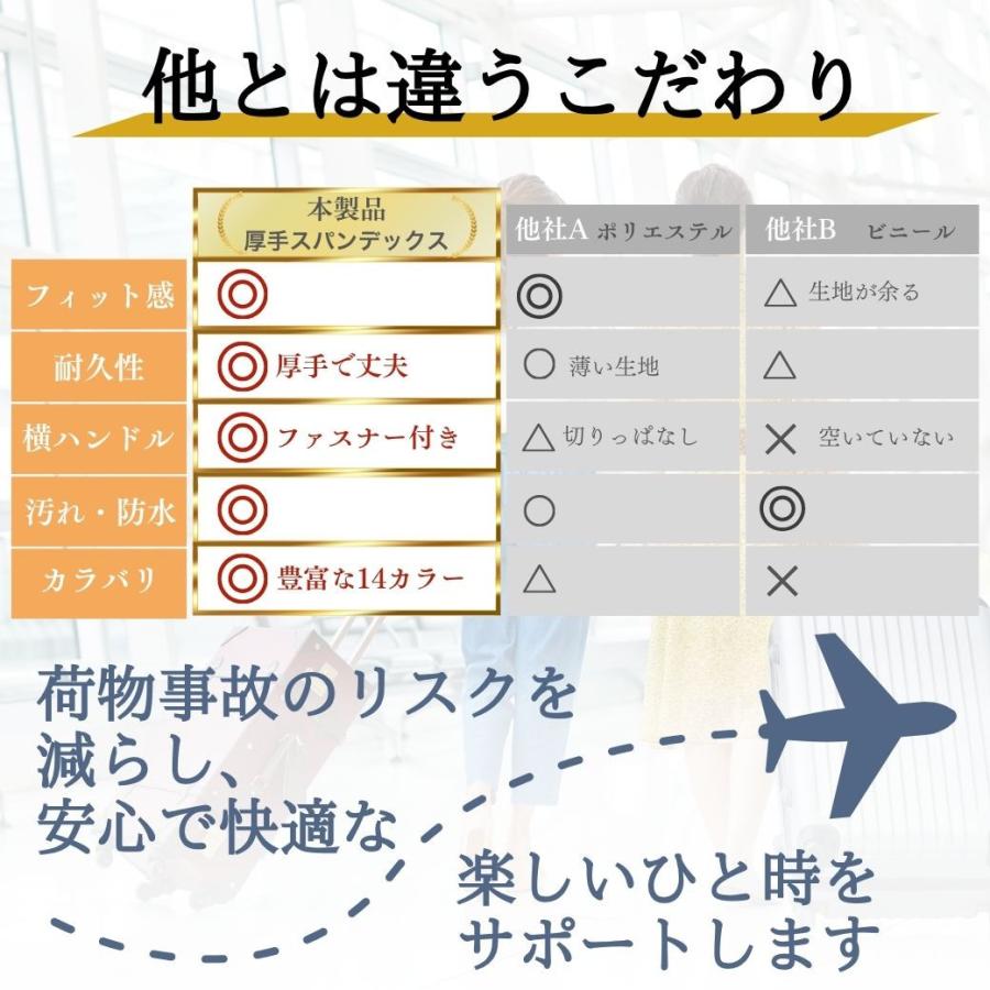 感動フィット スーツケースカバー 伸縮 厚手 キャリーケースカバー 防水 6サイズ展開 ダブルロック 頑丈 2XL |  | 18