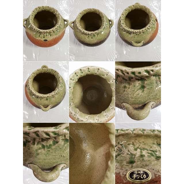 信楽焼　壺　花器　陶芸　工芸品　美品　AK-3  値下げ202307｜littletough｜02