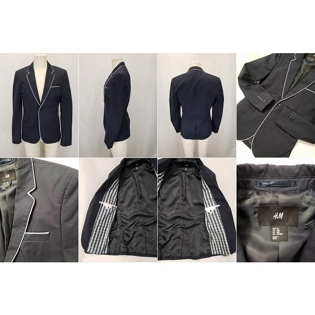 メンズ 未使用 H M ネイビー パイピング テーラードジャケット ２つボタン アウター Cz 1 Cz1 リトルタフ 通販 Yahoo ショッピング