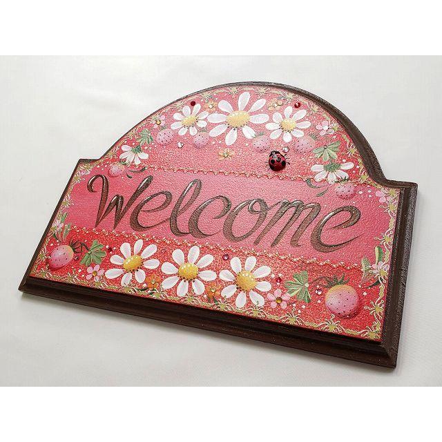 ウェルカムボード アツコブランド レッド ブラウン 花柄 ストロベリー てんとう虫 Atsuko インテリア 雑貨 Db 8 Db8 リトルタフ 通販 Yahoo ショッピング