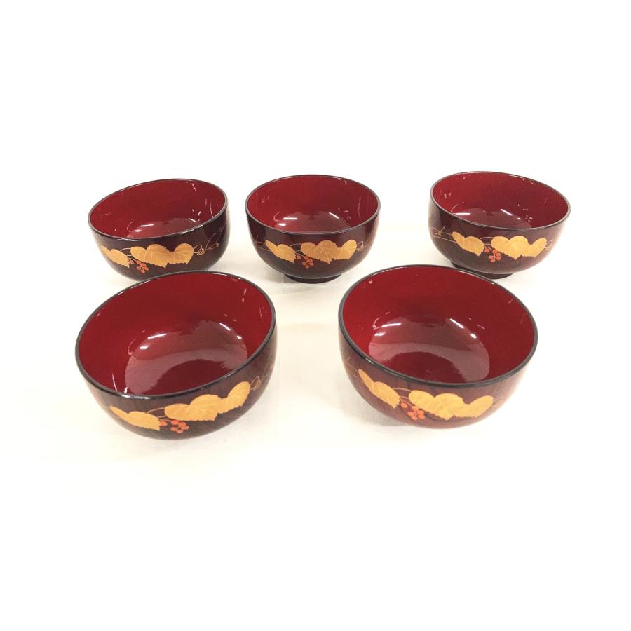 可愛い形のお椀５客セット 共箱付き 可愛い形のお椀5客セット 共箱付き