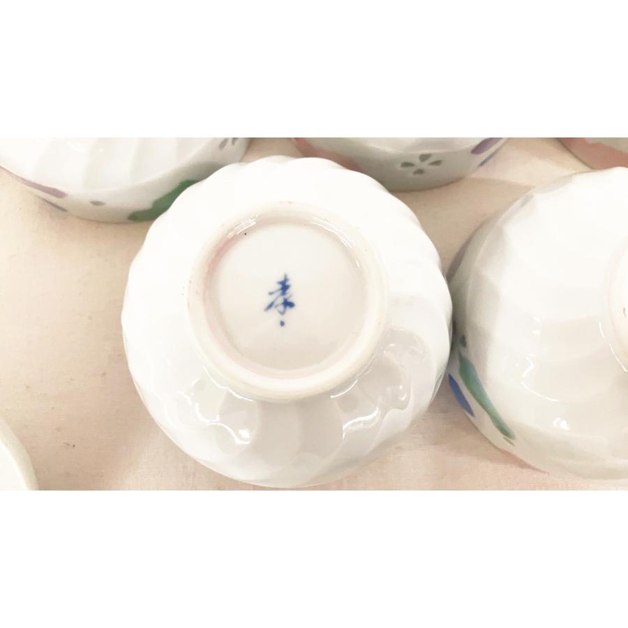 【中古】有田焼 番茶器揃 急須 蓋付湯呑5客セット 共箱付 未使用品  ML-2｜littletough｜08