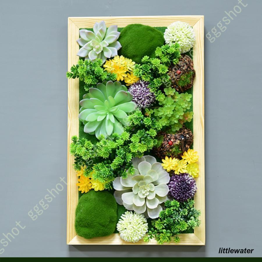 ウォールグリーン 壁掛け リアル 人工観葉植物 フェイクグリーン 木枠