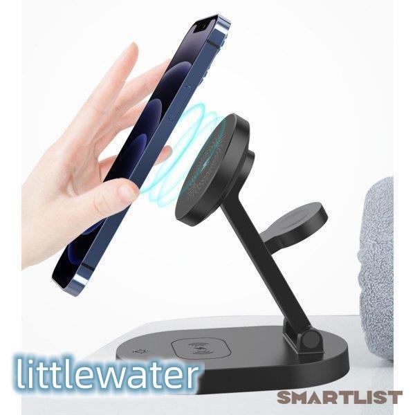 iPhone Max / 13 Pro / 13/12/11 / 11Proブラック用磁気ワイヤレス充電器スタンド｜littlewater｜07