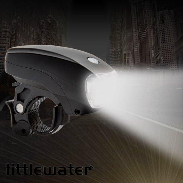 自転車ライト LED ヘッドライト 電池式 ライト 5LED 3段階 点灯 明るい 簡単取付｜littlewater｜03