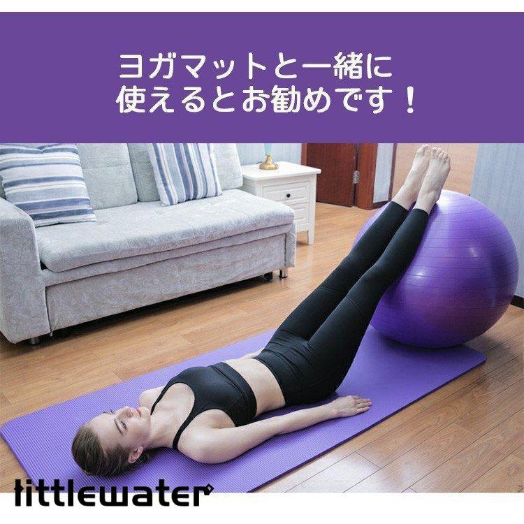 バランスボール 65cm 空気入れ付き ヨガボール ダイエット エクササイズボール 体幹トレーニング 滑り止め フィットネス 筋トレ ストレッチ 椅子｜littlewater｜05