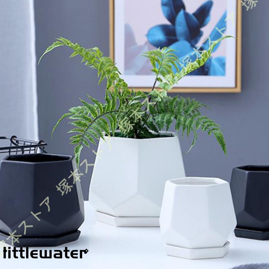 北欧 陶器製 プランター 観葉植物鉢 シンプル 六角形 底穴あり 北欧 陶器製 プランター 観葉植物鉢 シンプル 六角形 底穴あり