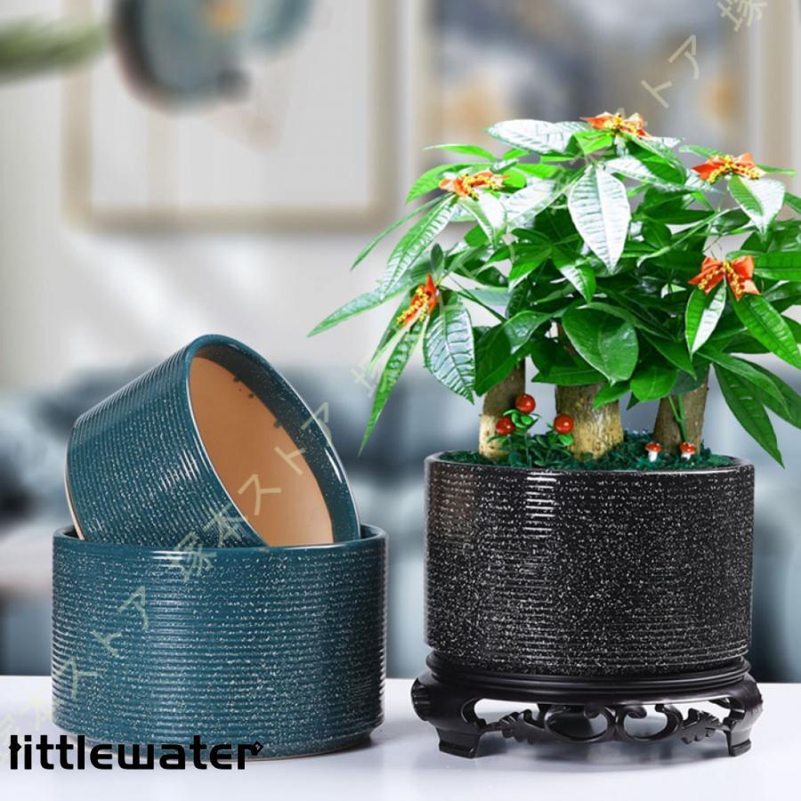 プランター 陶器鉢 テラコッタ製 シンプル クラシック 底穴あり 通気性