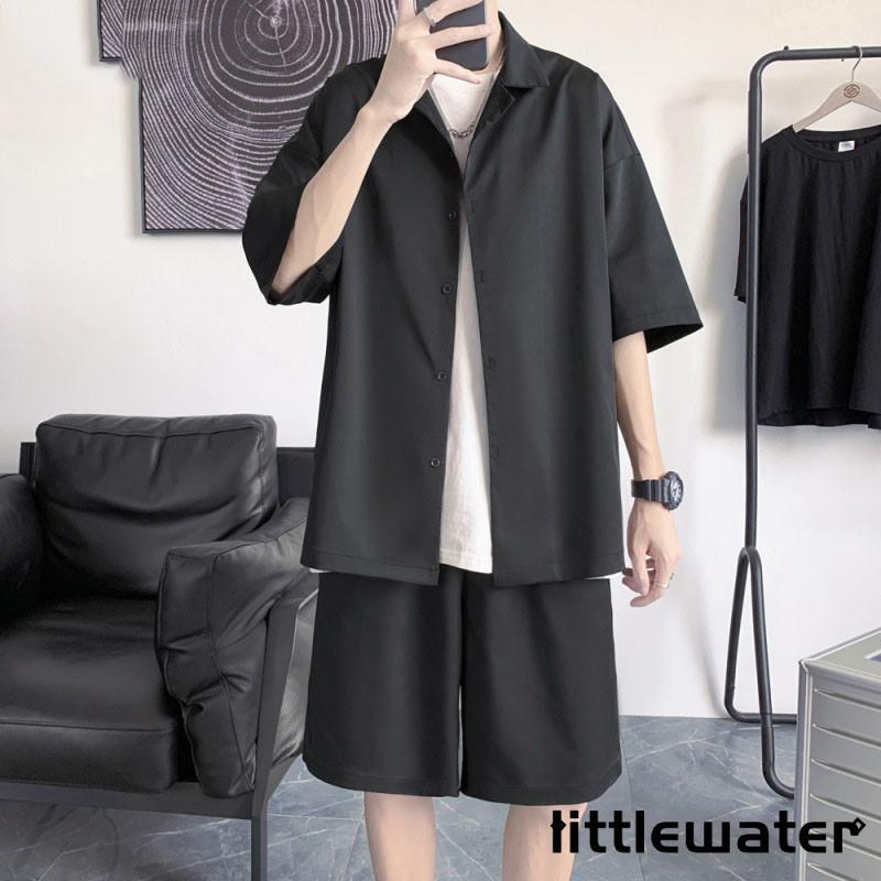 セットアップ メンズ 夏 上下 半袖シャツ ジャージ上下 上下セット