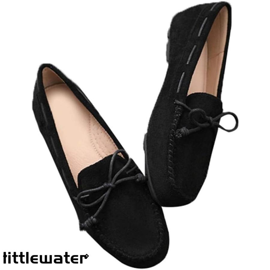 綺麗❤️トッズ フラットシューズ モカシン ドライビングシューズ スウェード 黒 ドライビングシューズ レディース フラットシューズ モカシン スエード