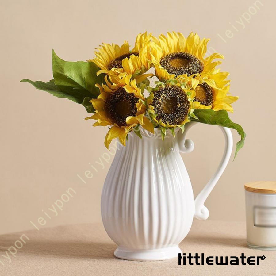 花瓶 陶器 インテリア マット 小さい 円形 つぼ型 フラワーベース か