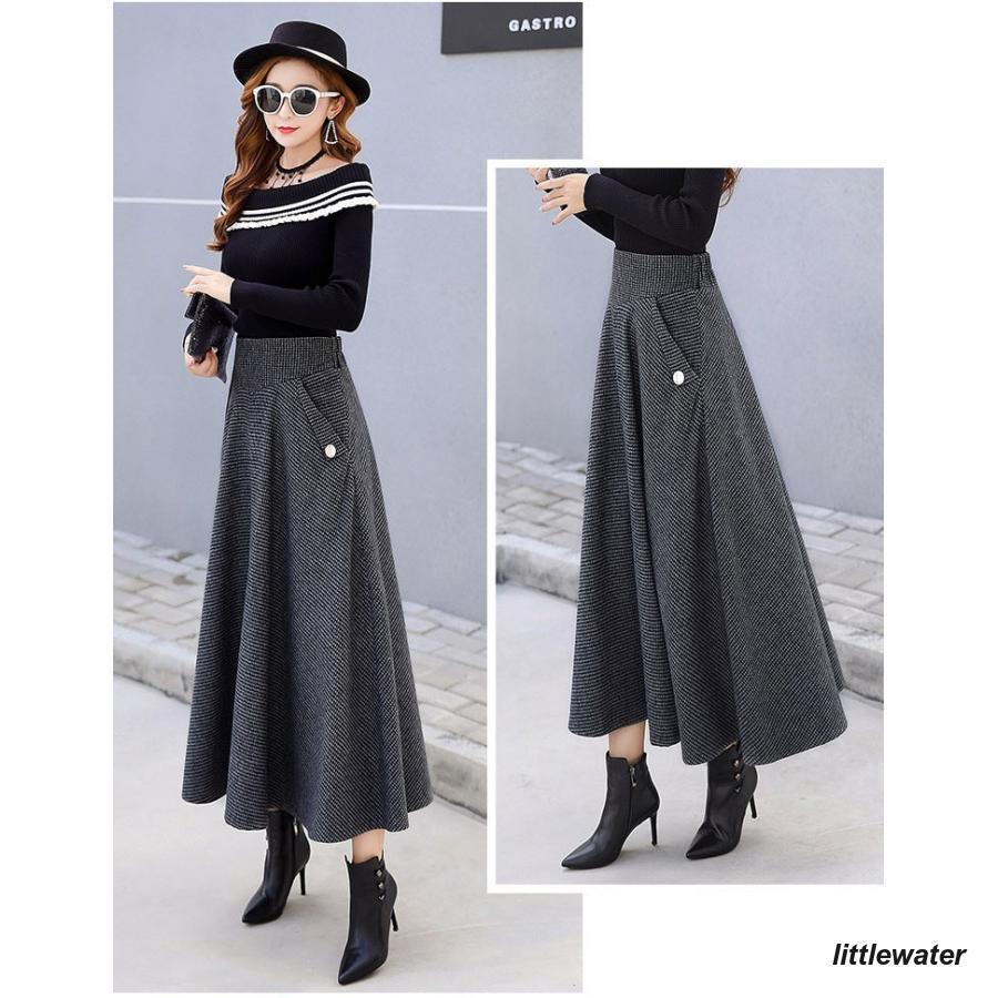 秋物♡MADISONBLUE ダークグレー マキシフレアスカート 秋物♡MADISONBLUE ダークグレー マキシフレアスカート