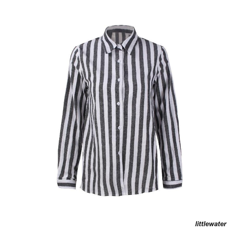 d.i.aグレーと黒のストライプ長袖トップス レディースのトップス（グレー/灰色系・ストライプ柄