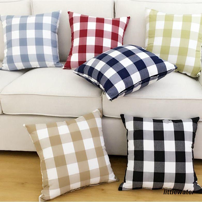 クッションカバー クッション用カバー 45cm 55cm ブロックチェック