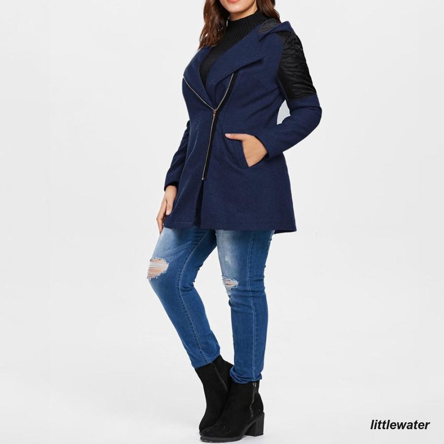 レディース コート ハーフ丈 上品 シンプル ウエストマーク 素敵 ハーフコート ロングジャケット パーカー フーディー 斜め