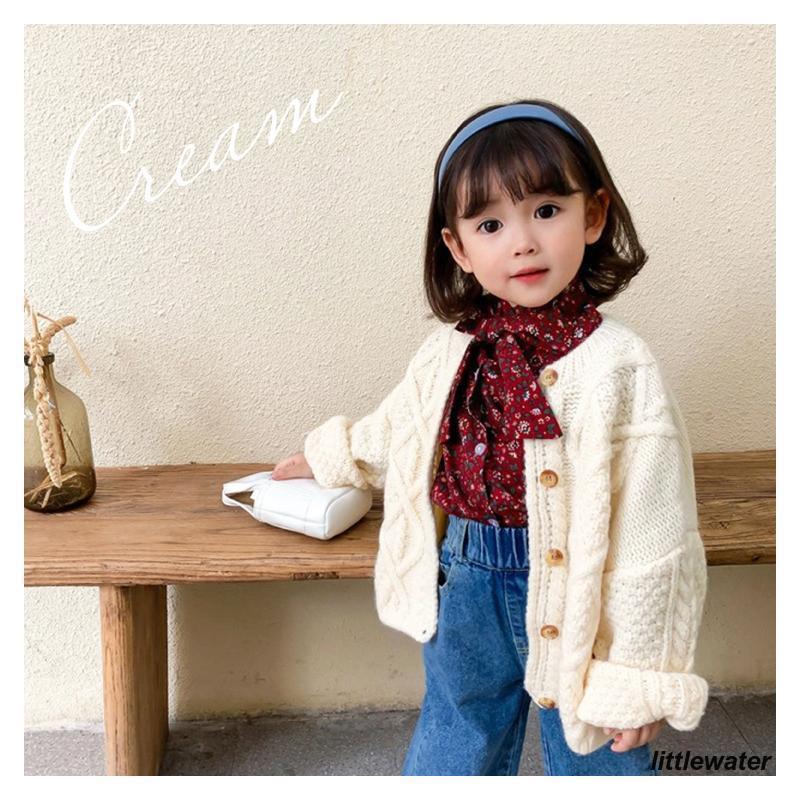 ニットカーディガン 子供服 キッズ ベビー 女の子 男の子 ケーブル編み おしゃれ かわいい ざっくり ローケージ シンプル 定番 アウター トップス｜littlewater｜07