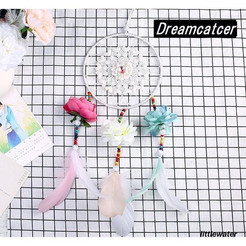 ドリームキャッチャー 魔除け 幸運アイテム 花 フラワー ハート 羽毛
