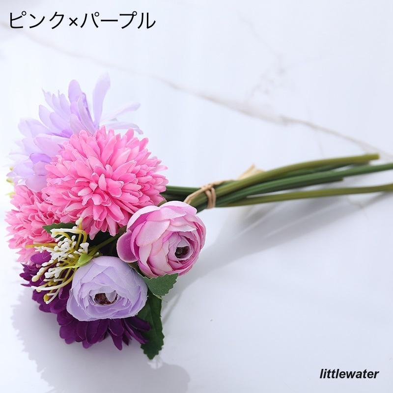 造花 フェイクフラワー フラワーアレジメント 花束 枯れない 花飾り 装飾 DIY インテリア雑貨 かわいい おしゃれ 綺麗 リビング 玄関 寝室｜littlewater｜11