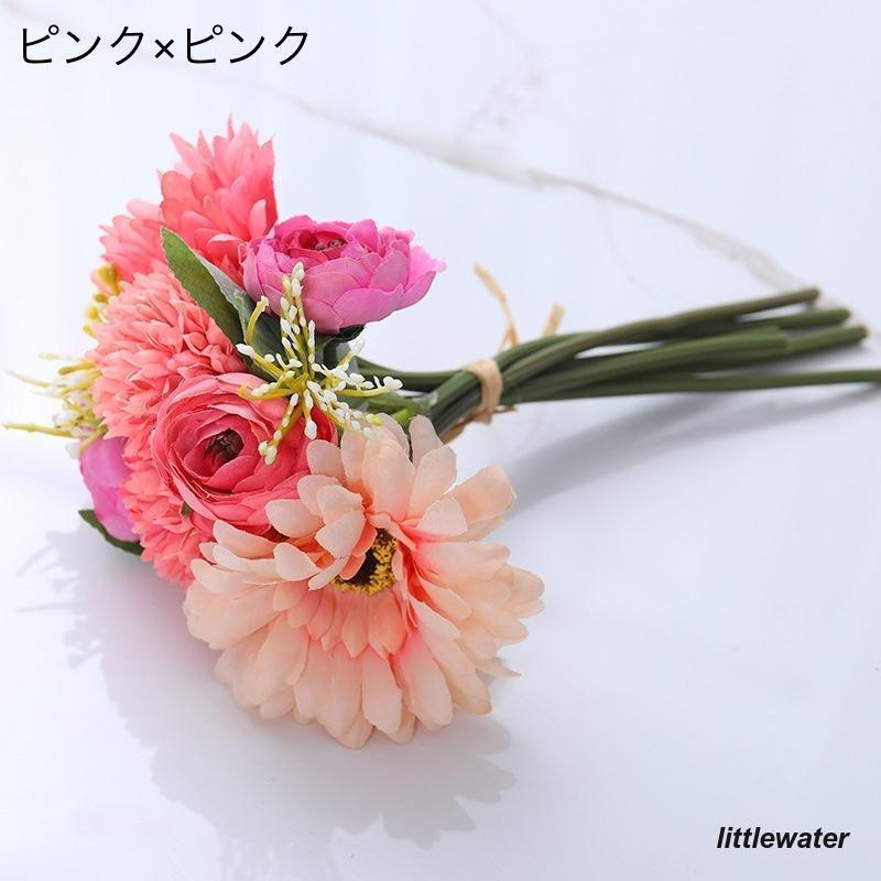 造花 フェイクフラワー フラワーアレジメント 花束 枯れない 花飾り 装飾 DIY インテリア雑貨 かわいい おしゃれ 綺麗 リビング 玄関 寝室｜littlewater｜12