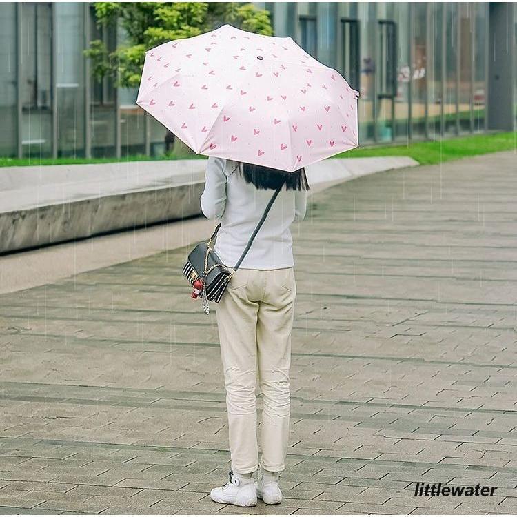 折りたたみ傘 折り畳み傘 レディース 女性用 日傘 雨傘 小さい 軽い ミニ コンパクト 晴れ 雨 兼用 日焼け止め 紫外線対策 通勤 通学 無地 シ｜littlewater｜04