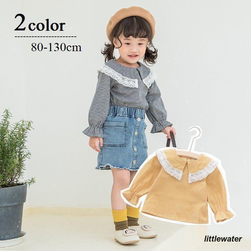 ブラウス 長袖 プルオーバー 襟付き イートンカラー レース ラッフル