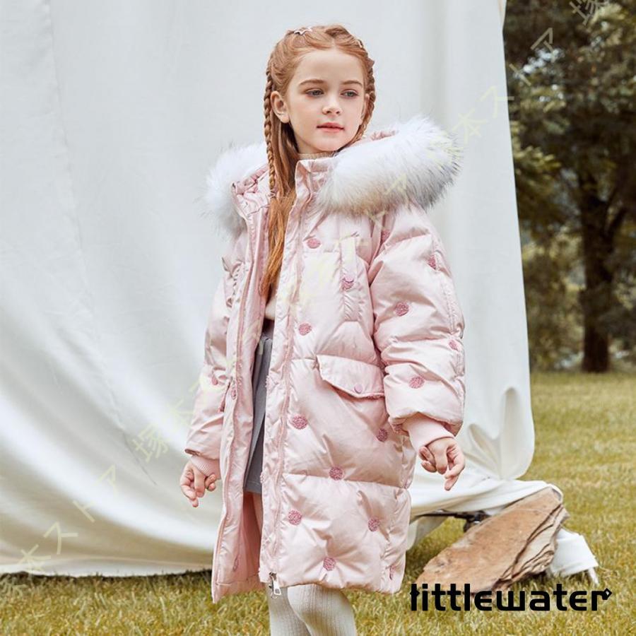 ダウンコート 子ども服 キッズ ロングアウター ダウン ファーコート