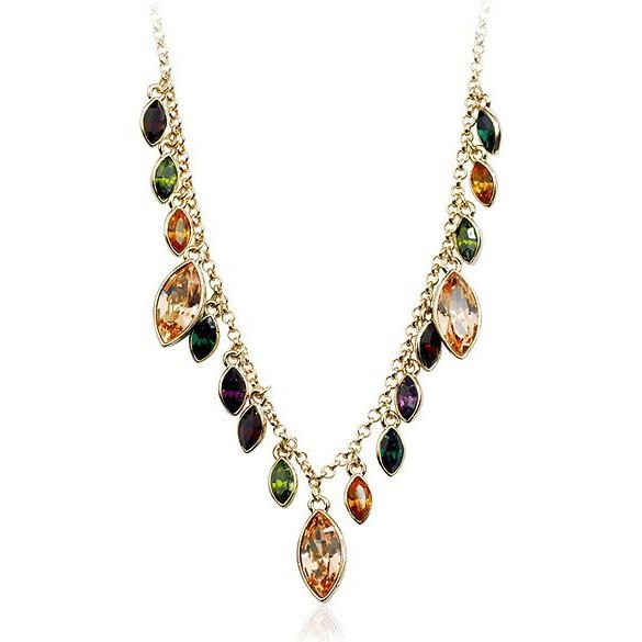 スワロフスキー マーキスマルチカラーネックレス