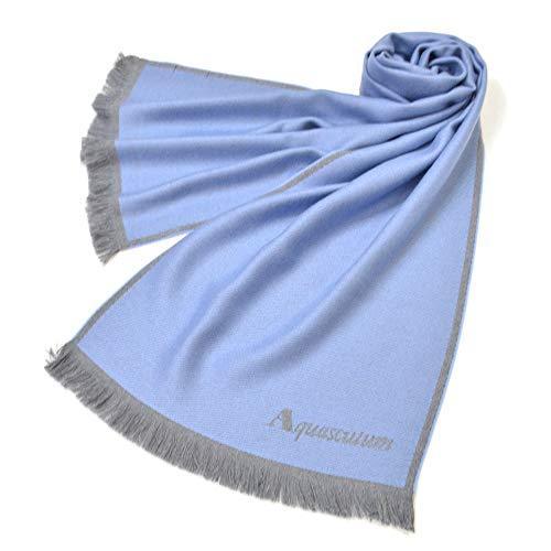 訳ありセール格安 Aquascutum アクアスキュータム マフラー メンズ ウール サイズ 約180cm 約35cm Eam19w102 スカイ 格安即決 Emcc Ps