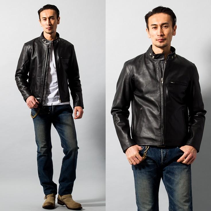 【30%OFFクーポン】Horn Works 本革 シングルライダースジャケット メンズ ホーンワークス 4762  レザージャケット バイカージャケット |  | 03
