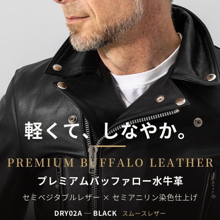 Liugoo Leathers 本革 襟ボアハイネックシングルライダースジャケット